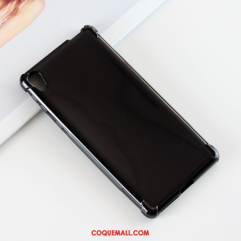 Étui Sony Xperia E5 Incassable Téléphone Portable Antidérapant, Coque Sony Xperia E5 Noir Fluide Doux