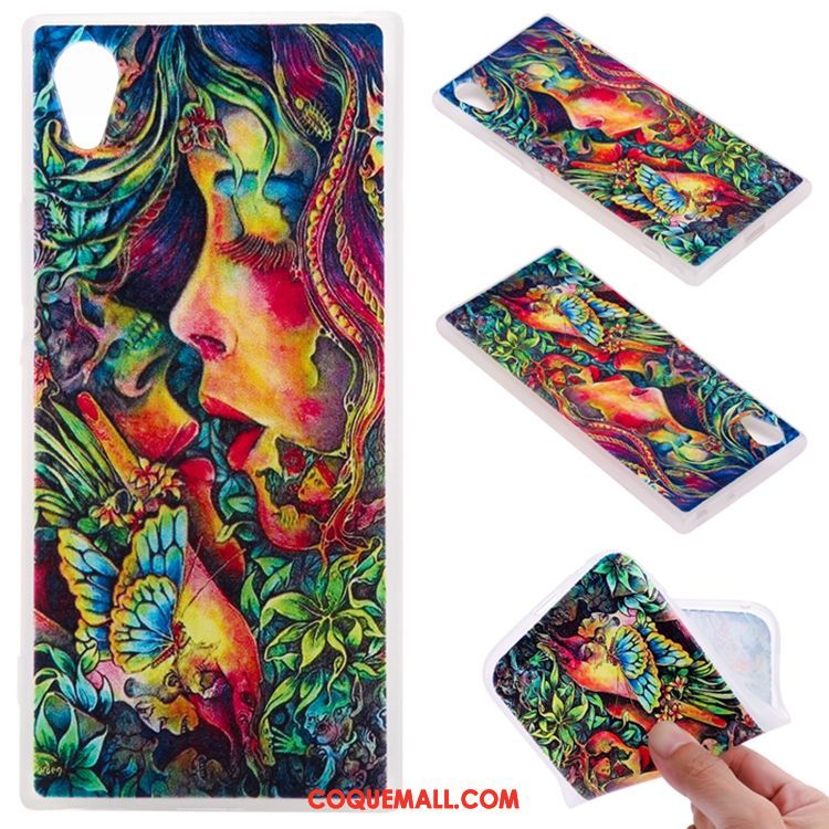 Étui Sony Xperia E5 Peinture Téléphone Portable Tendance, Coque Sony Xperia E5 Protection Gaufrage