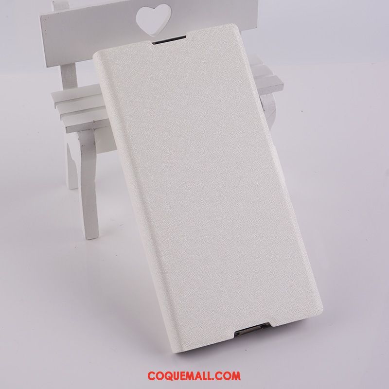 Étui Sony Xperia E5 Téléphone Portable Blanc Étui En Cuir, Coque Sony Xperia E5