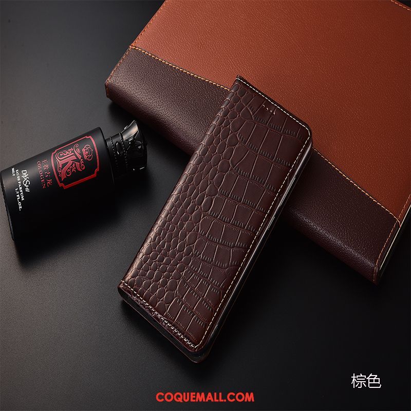 Étui Sony Xperia E5 Étui En Cuir Rouge Crocodile Modèle, Coque Sony Xperia E5 Personnalité Incassable