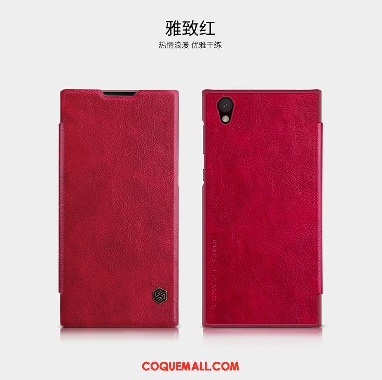 Étui Sony Xperia L1 Business Or Carte, Coque Sony Xperia L1 Téléphone Portable Étui En Cuir Braun