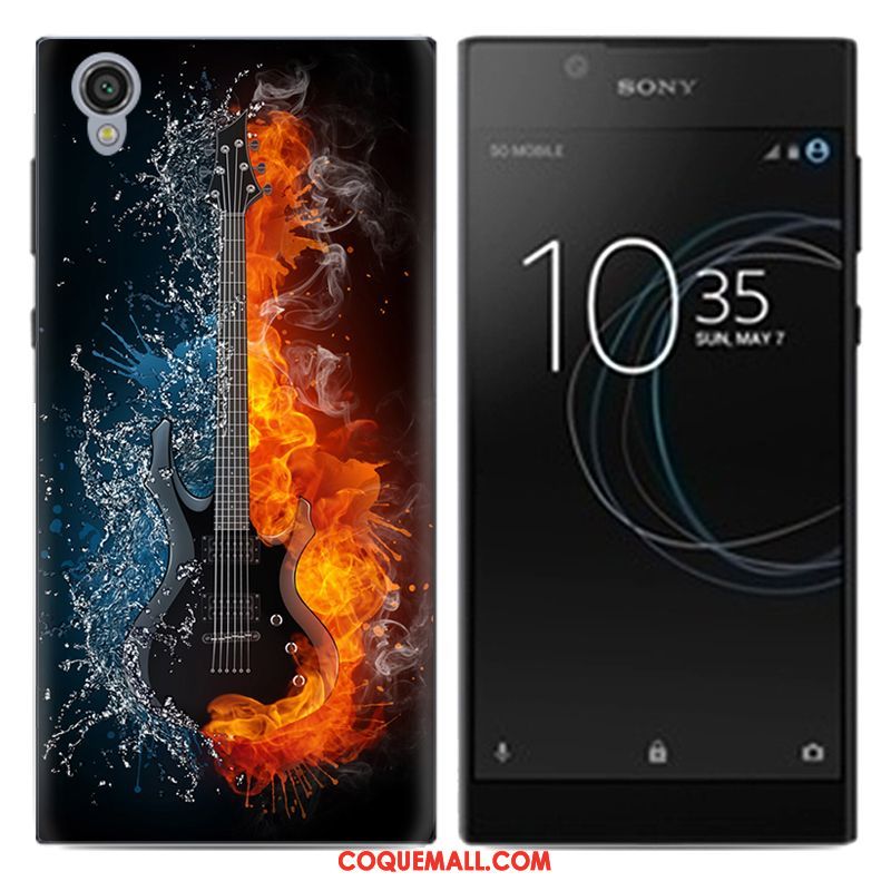Étui Sony Xperia L1 Créatif Téléphone Portable Dessin Animé, Coque Sony Xperia L1 Bleu Tendance Beige