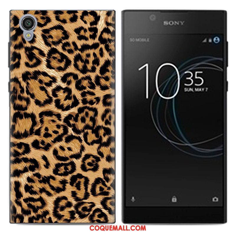 Étui Sony Xperia L1 Créatif Téléphone Portable Dessin Animé, Coque Sony Xperia L1 Bleu Tendance Beige