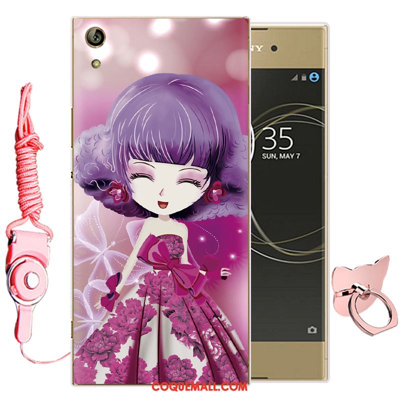 Étui Sony Xperia L1 Dessin Animé Vert Protection, Coque Sony Xperia L1 Fluide Doux Téléphone Portable