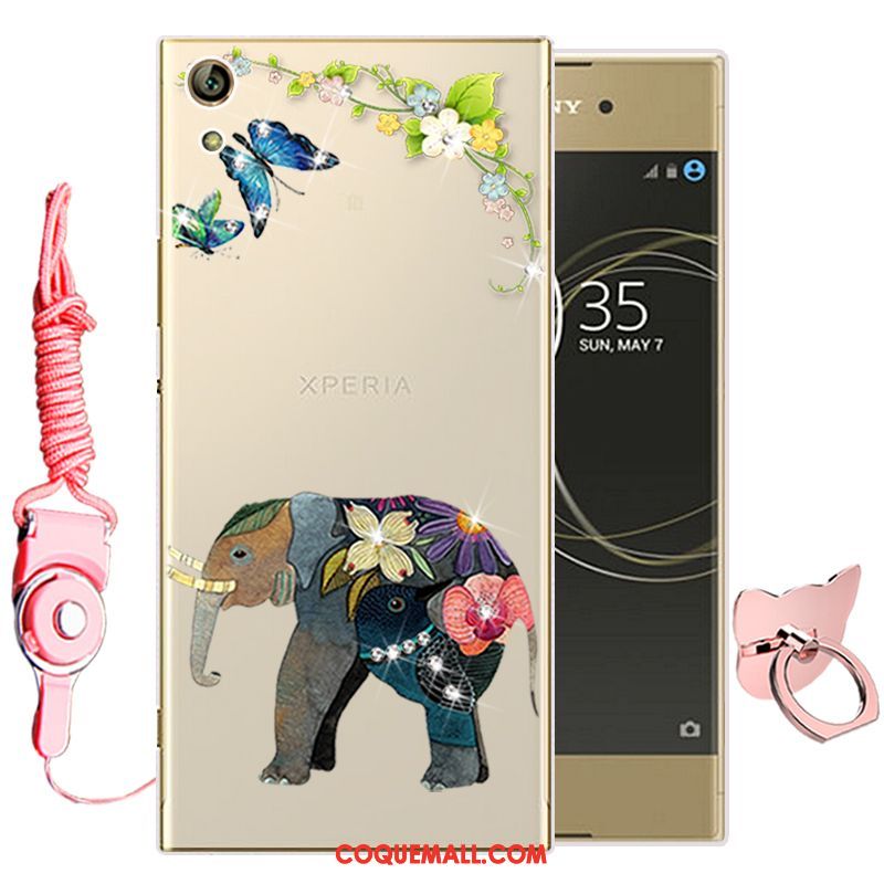 Étui Sony Xperia L1 Dessin Animé Vert Protection, Coque Sony Xperia L1 Fluide Doux Téléphone Portable