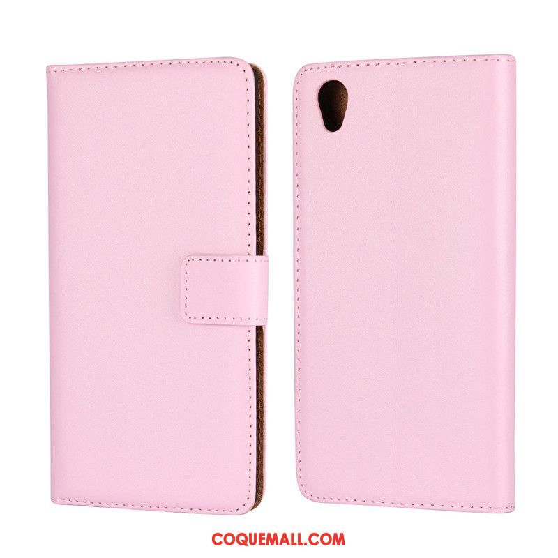 Étui Sony Xperia L1 Incassable Support Cuir Véritable, Coque Sony Xperia L1 Business Portefeuille