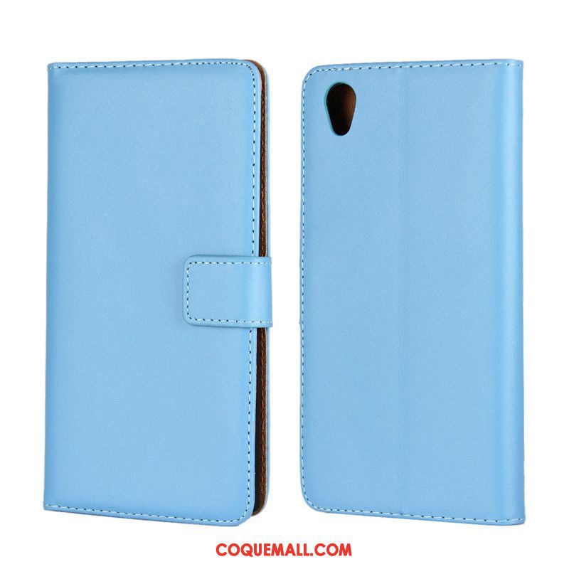 Étui Sony Xperia L1 Incassable Support Cuir Véritable, Coque Sony Xperia L1 Business Portefeuille