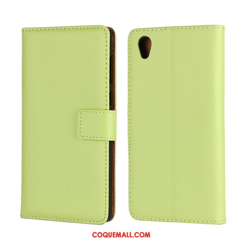 Étui Sony Xperia L1 Incassable Support Cuir Véritable, Coque Sony Xperia L1 Business Portefeuille