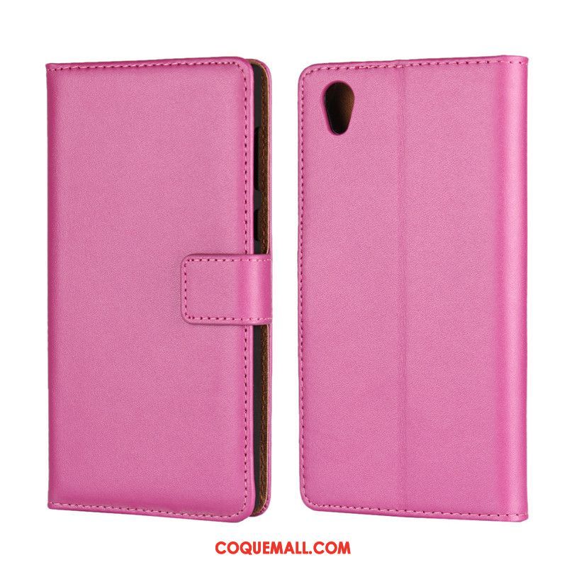 Étui Sony Xperia L1 Incassable Support Cuir Véritable, Coque Sony Xperia L1 Business Portefeuille