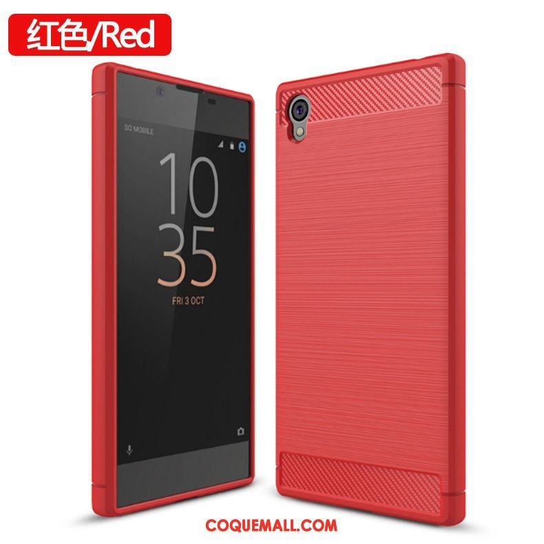 Étui Sony Xperia L1 Protection Tout Compris Rouge, Coque Sony Xperia L1 Fibre Fluide Doux