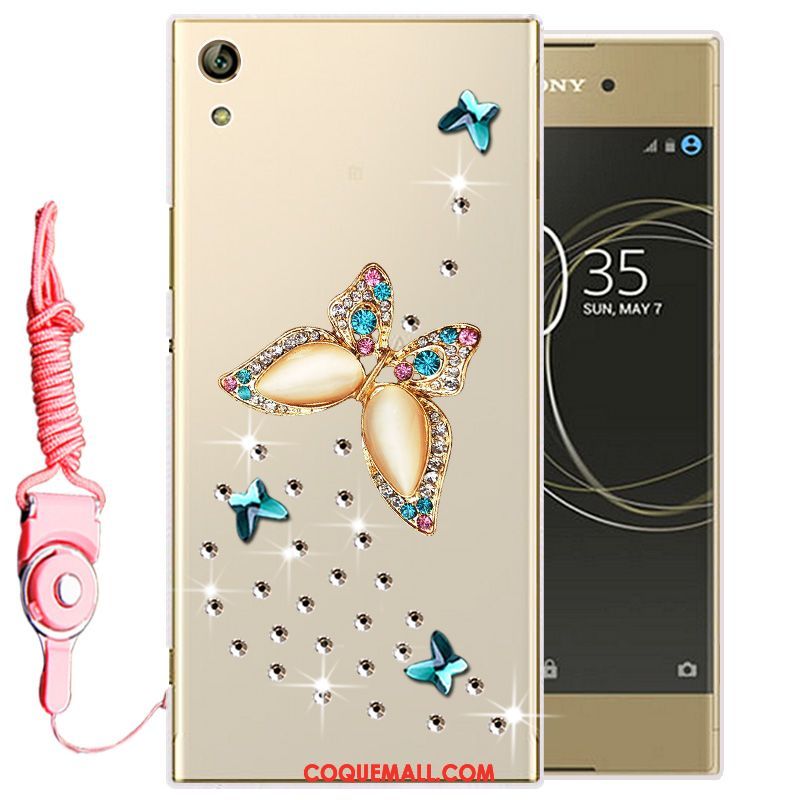 Étui Sony Xperia L1 Protection Téléphone Portable Silicone, Coque Sony Xperia L1 Blanc Strass