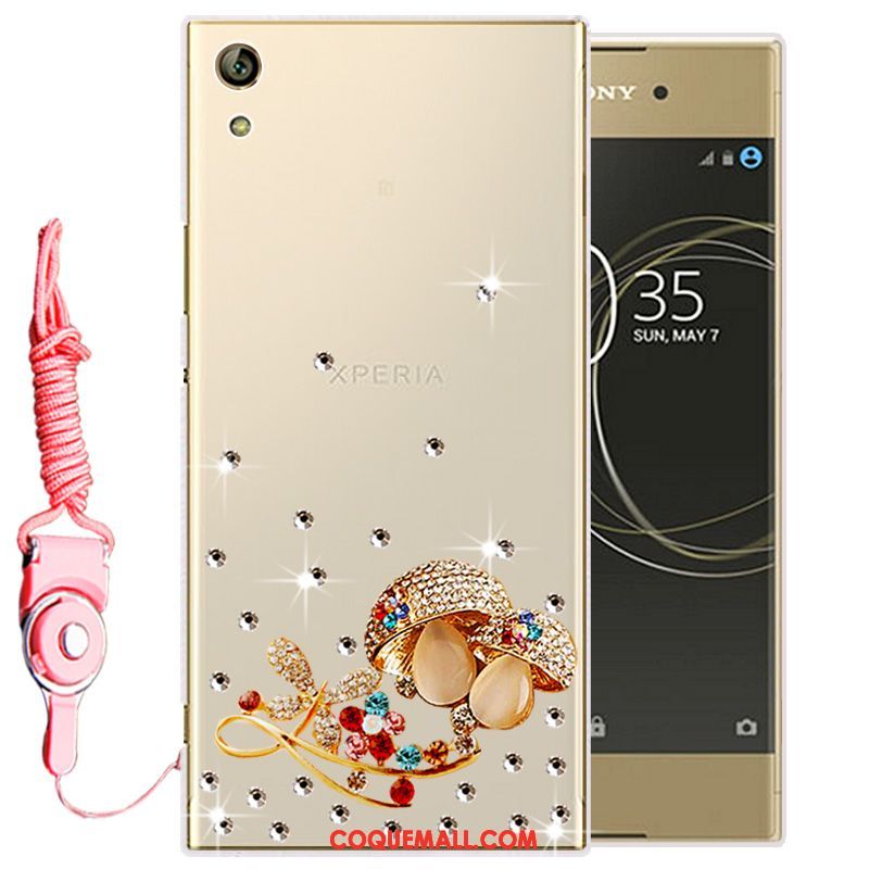 Étui Sony Xperia L1 Protection Téléphone Portable Silicone, Coque Sony Xperia L1 Blanc Strass