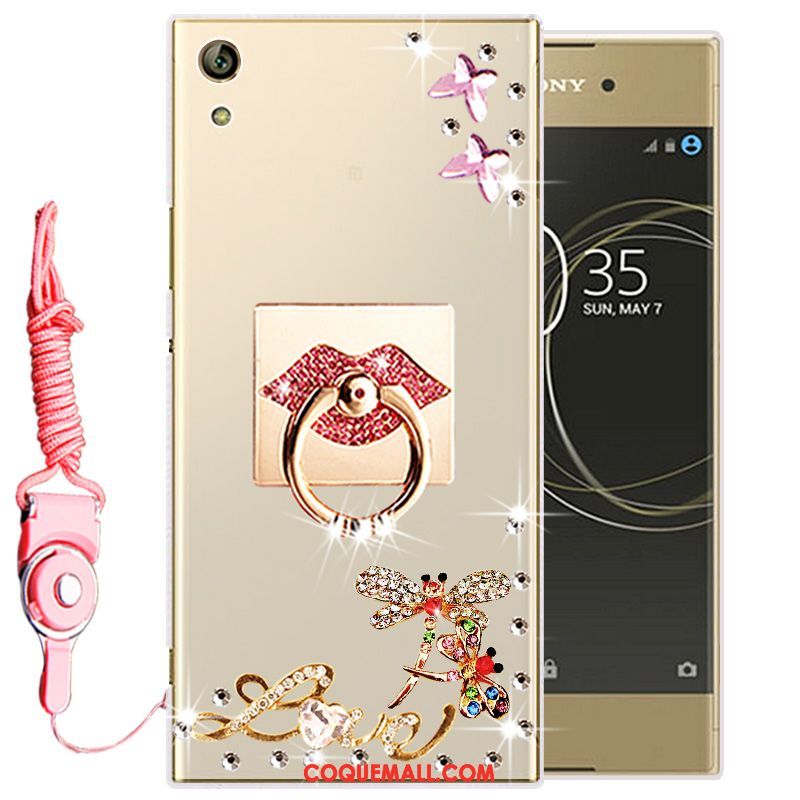 Étui Sony Xperia L1 Protection Téléphone Portable Silicone, Coque Sony Xperia L1 Blanc Strass