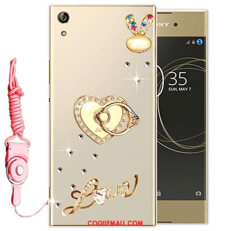 Étui Sony Xperia L1 Protection Téléphone Portable Silicone, Coque Sony Xperia L1 Blanc Strass