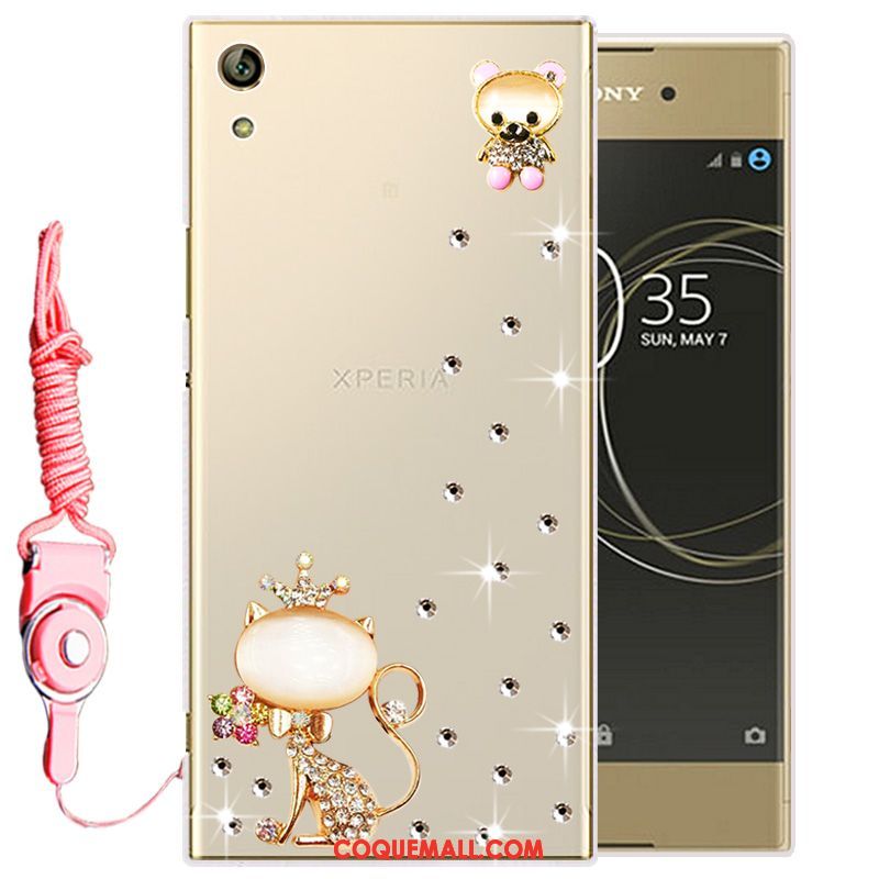 Étui Sony Xperia L1 Protection Téléphone Portable Silicone, Coque Sony Xperia L1 Blanc Strass