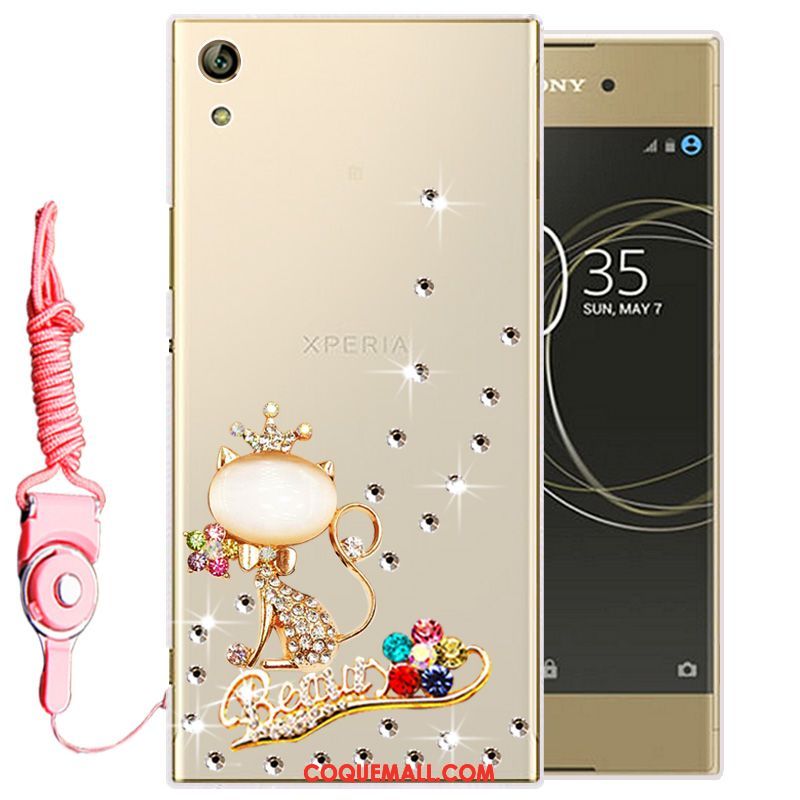 Étui Sony Xperia L1 Protection Téléphone Portable Silicone, Coque Sony Xperia L1 Blanc Strass