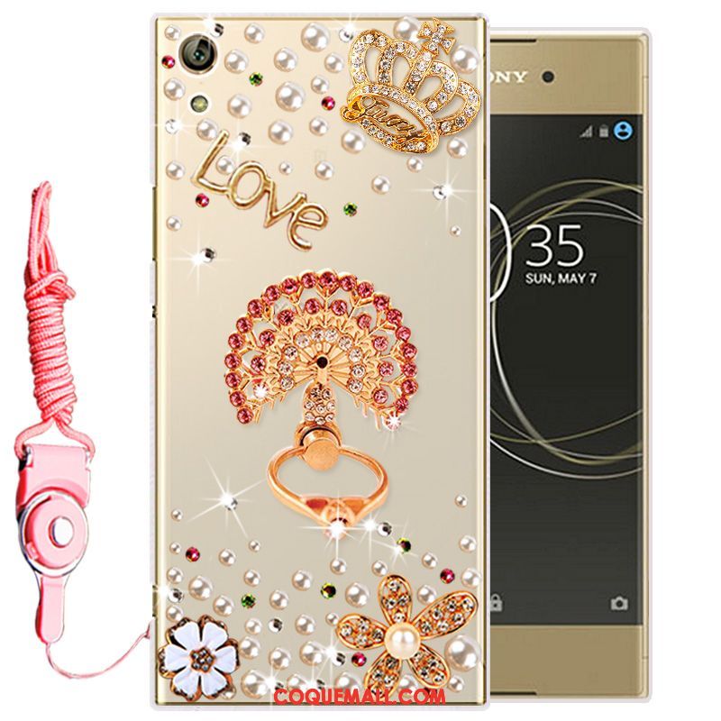 Étui Sony Xperia L1 Protection Téléphone Portable Silicone, Coque Sony Xperia L1 Blanc Strass