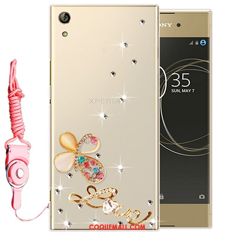 Étui Sony Xperia L1 Protection Téléphone Portable Silicone, Coque Sony Xperia L1 Blanc Strass