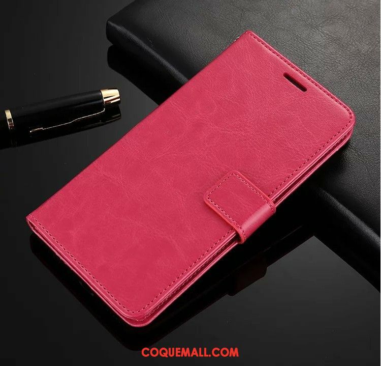 Étui Sony Xperia L1 Rouge Protection Fluide Doux, Coque Sony Xperia L1 Téléphone Portable Étui En Cuir