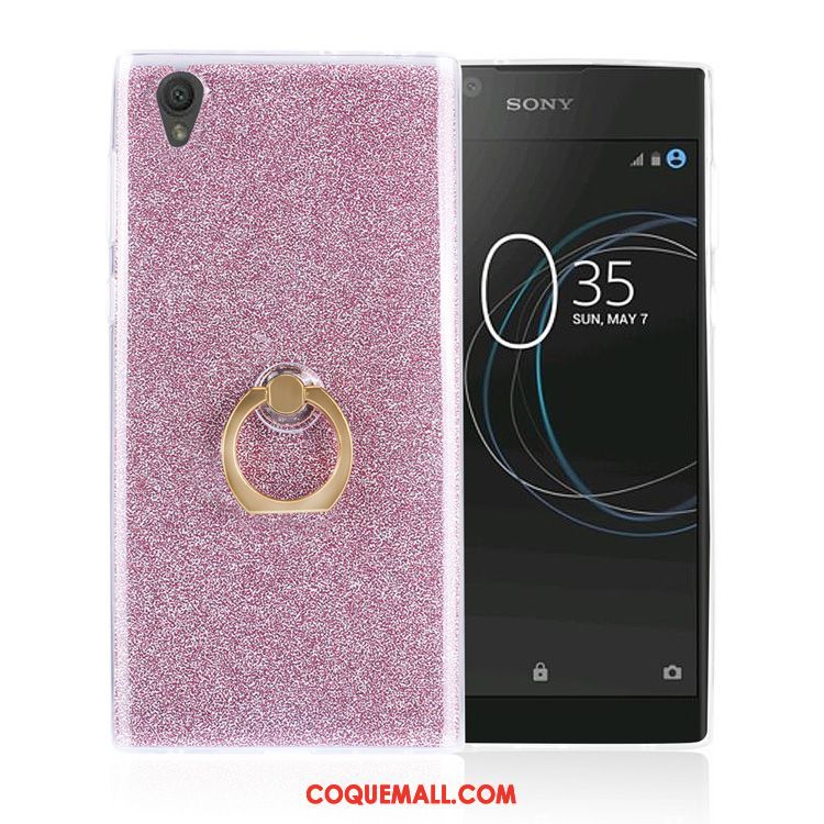 Étui Sony Xperia L1 Téléphone Portable Rose Protection, Coque Sony Xperia L1 Anneau Silicone