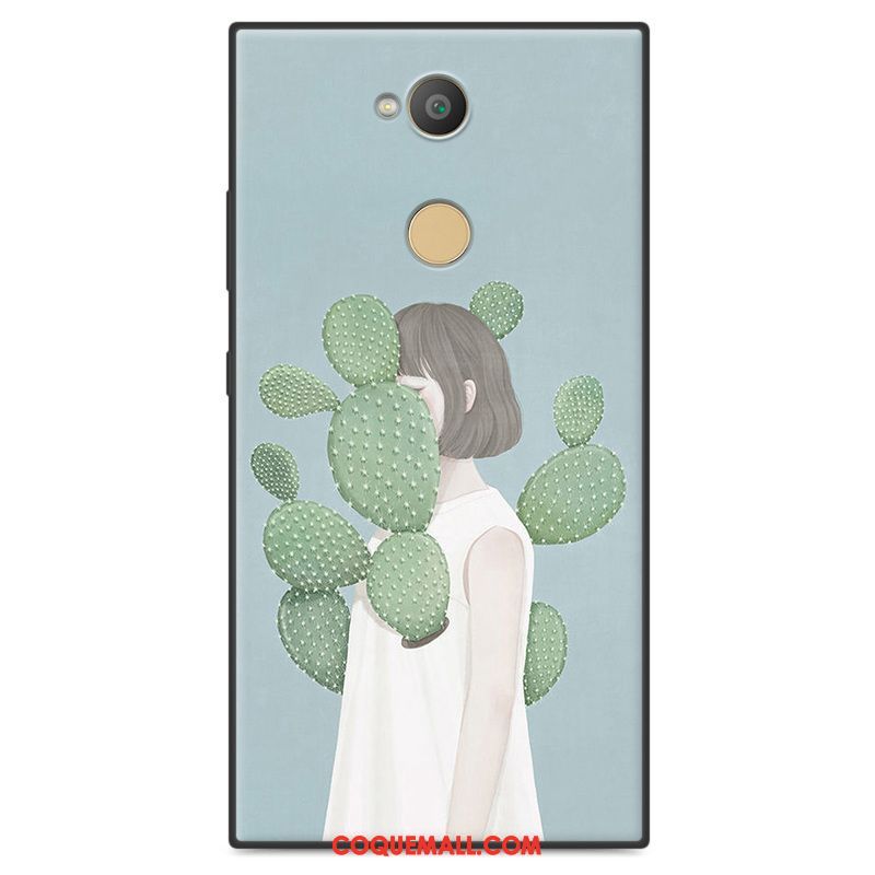 Étui Sony Xperia L2 Art Rouge Incassable, Coque Sony Xperia L2 Délavé En Daim Fluide Doux