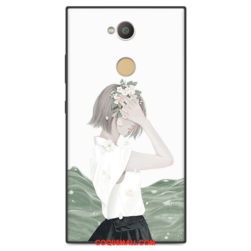 Étui Sony Xperia L2 Art Rouge Incassable, Coque Sony Xperia L2 Délavé En Daim Fluide Doux