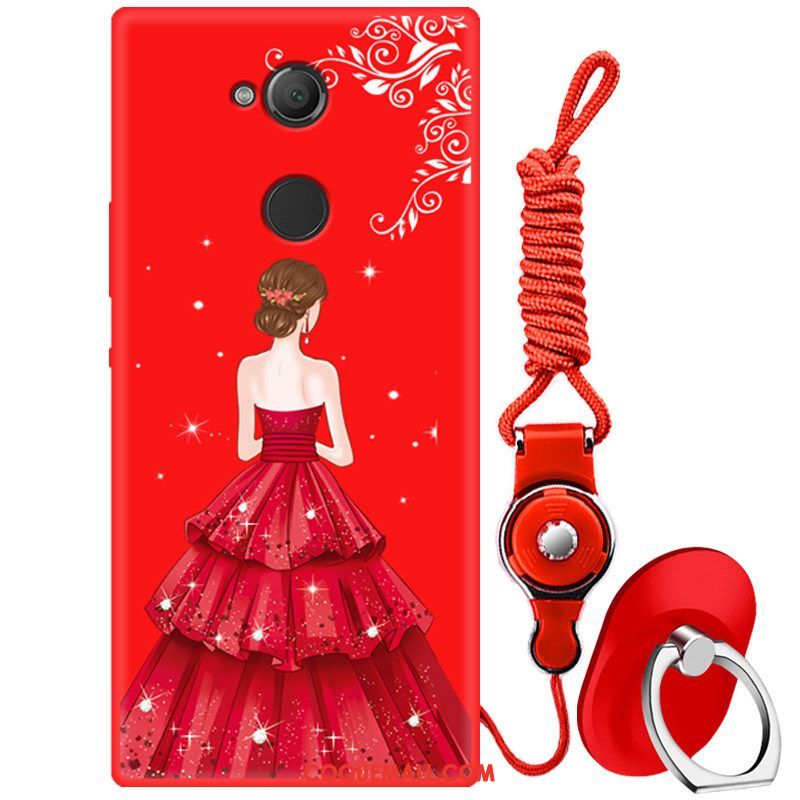 Étui Sony Xperia L2 Incassable Personnalité Net Rouge, Coque Sony Xperia L2 Noir Téléphone Portable