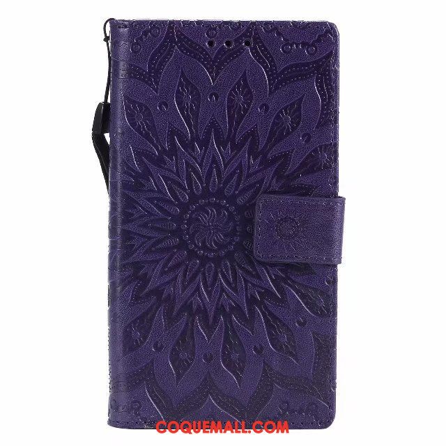 Étui Sony Xperia L2 Modèle Fleurie Soleil Carte, Coque Sony Xperia L2 Téléphone Portable Fleur