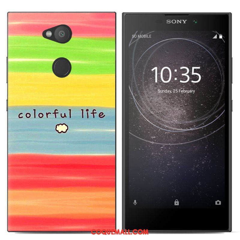 Étui Sony Xperia L2 Nouveau Tout Compris Fluide Doux, Coque Sony Xperia L2 Bleu Peinture