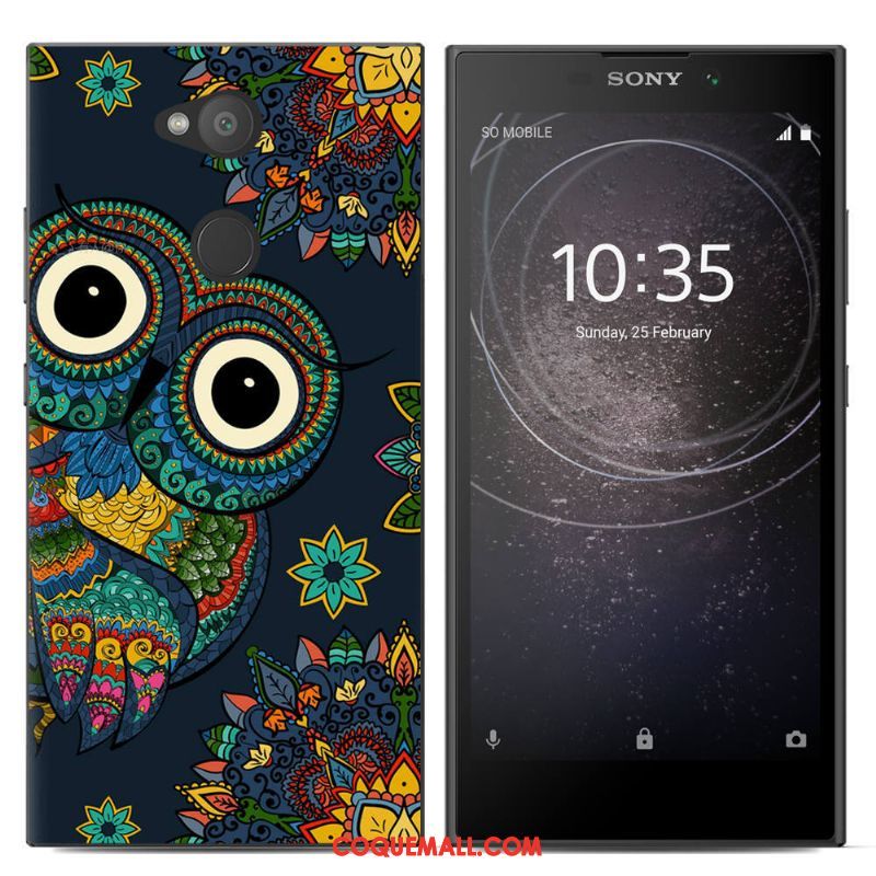 Étui Sony Xperia L2 Nouveau Tout Compris Fluide Doux, Coque Sony Xperia L2 Bleu Peinture