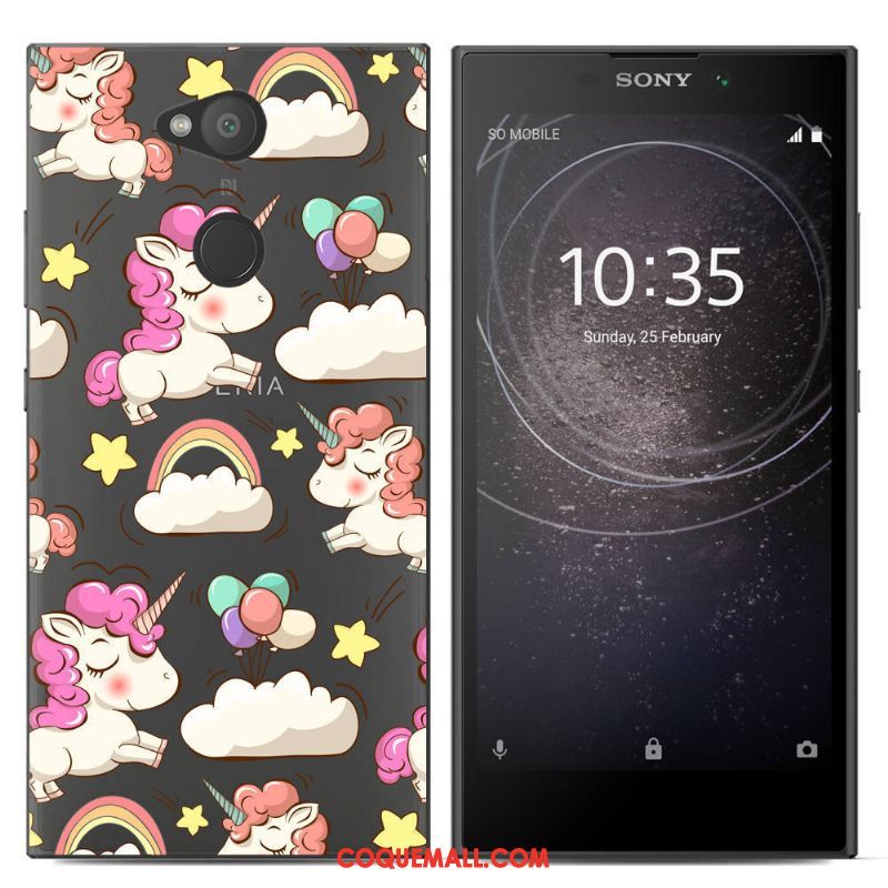 Étui Sony Xperia L2 Nouveau Tout Compris Fluide Doux, Coque Sony Xperia L2 Bleu Peinture