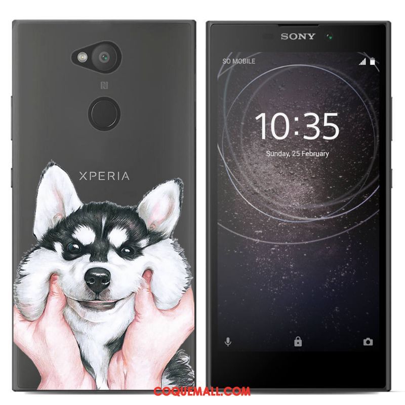 Étui Sony Xperia L2 Nouveau Tout Compris Fluide Doux, Coque Sony Xperia L2 Bleu Peinture