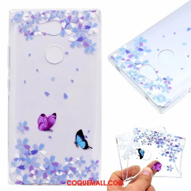 Étui Sony Xperia L2 Tout Compris Protection Fluide Doux, Coque Sony Xperia L2 Silicone Blanc