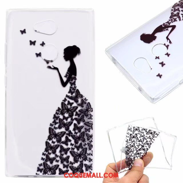 Étui Sony Xperia L2 Tout Compris Protection Fluide Doux, Coque Sony Xperia L2 Silicone Blanc