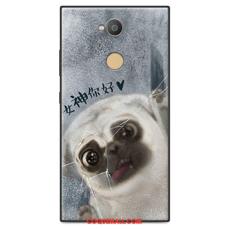 Étui Sony Xperia L2 Téléphone Portable Fluide Doux Protection, Coque Sony Xperia L2 Personnalité Chiens