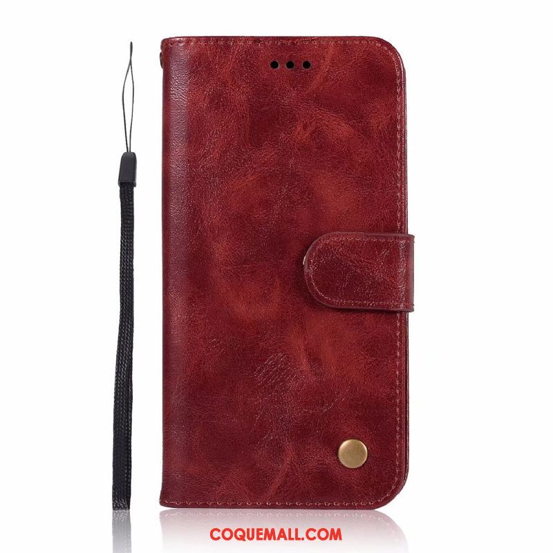 Étui Sony Xperia L2 Téléphone Portable Rouge Protection, Coque Sony Xperia L2 Carte Étui En Cuir