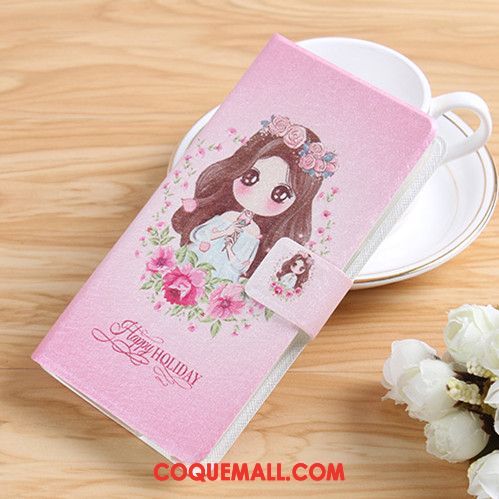 Étui Sony Xperia L2 Étui En Cuir Incassable Rose, Coque Sony Xperia L2 Tout Compris Protection