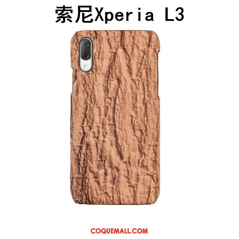 Étui Sony Xperia L3 Cuir Cuir Véritable Arbres, Coque Sony Xperia L3 Mode Incassable