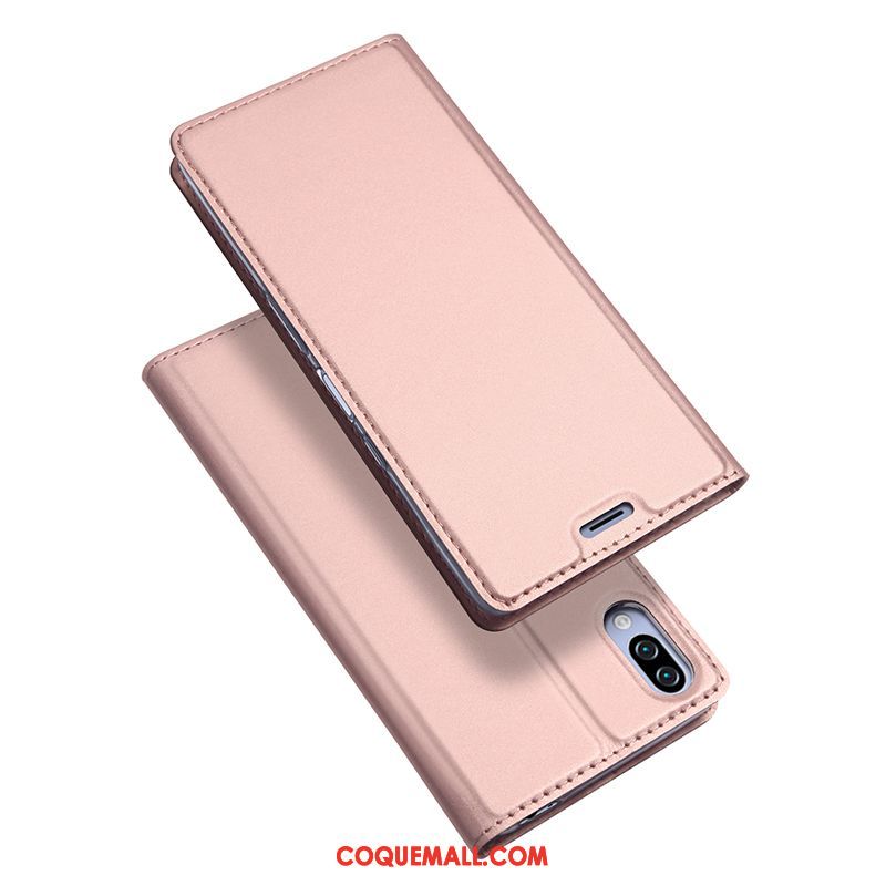 Étui Sony Xperia L3 En Cuir Très Mince Bleu Marin, Coque Sony Xperia L3 Tout Compris Téléphone Portable