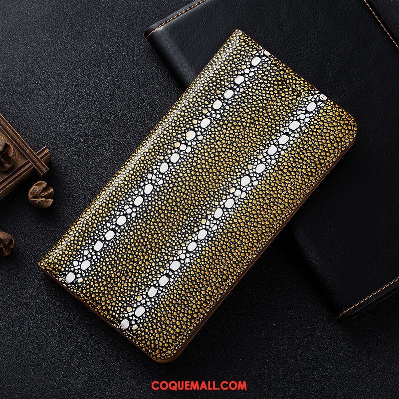 Étui Sony Xperia L3 Incassable Protection Perle, Coque Sony Xperia L3 Jaune En Cuir