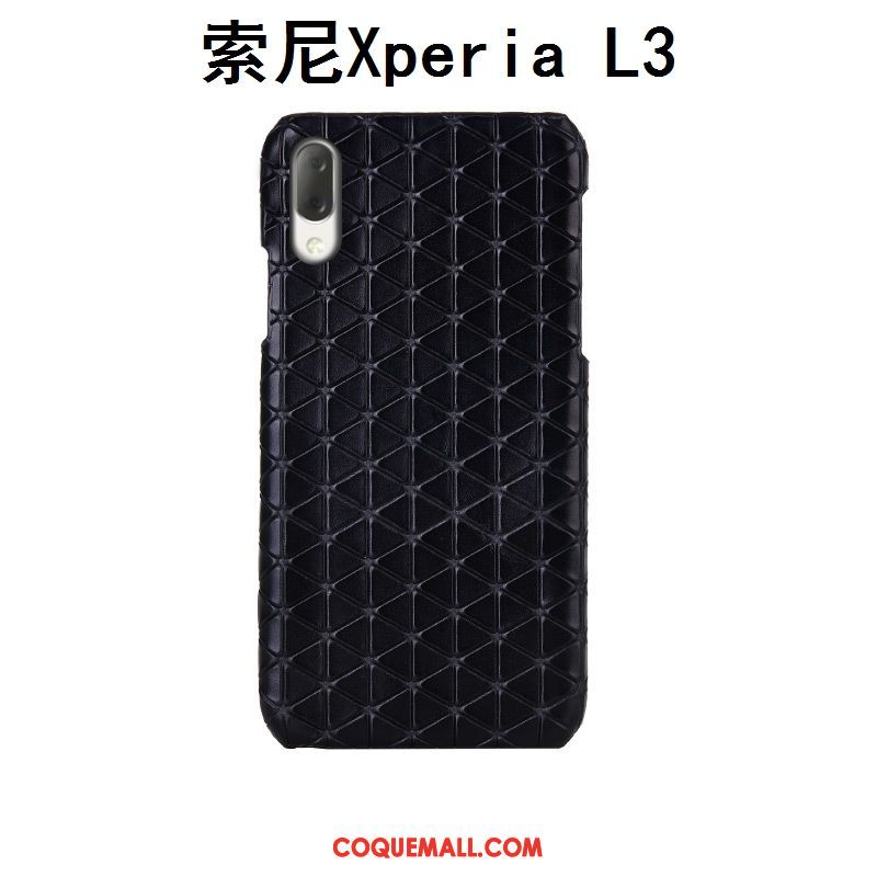 Étui Sony Xperia L3 Incassable Téléphone Portable Plaid, Coque Sony Xperia L3 Créatif Couvercle Arrière