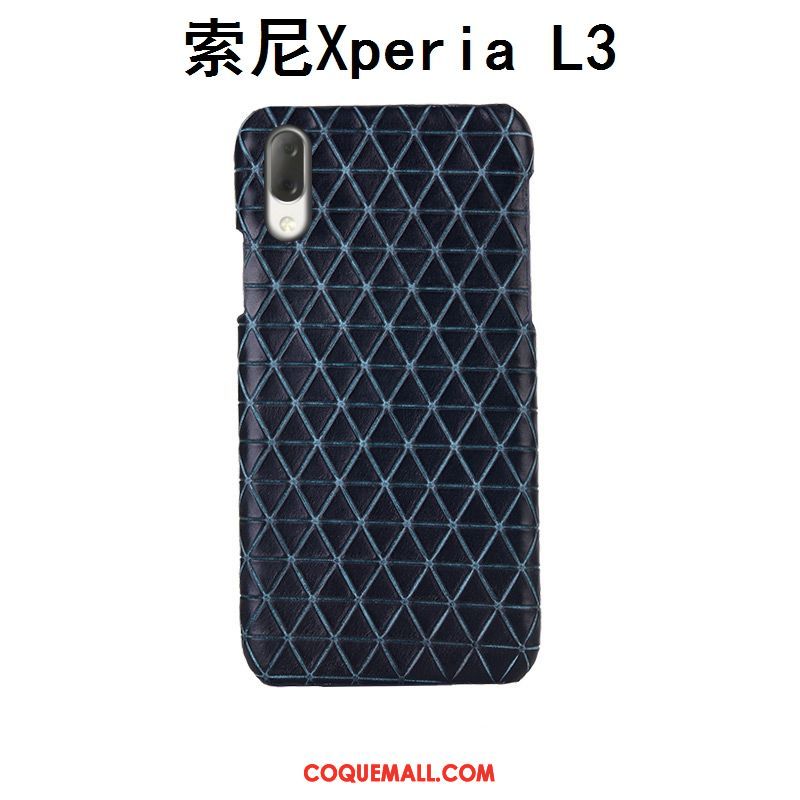 Étui Sony Xperia L3 Incassable Téléphone Portable Plaid, Coque Sony Xperia L3 Créatif Couvercle Arrière