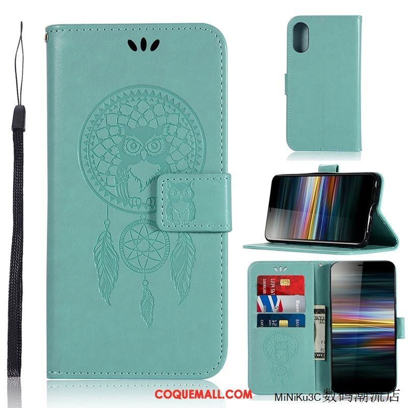 Étui Sony Xperia L3 Vent Protection Bleu, Coque Sony Xperia L3 Portefeuille Incassable