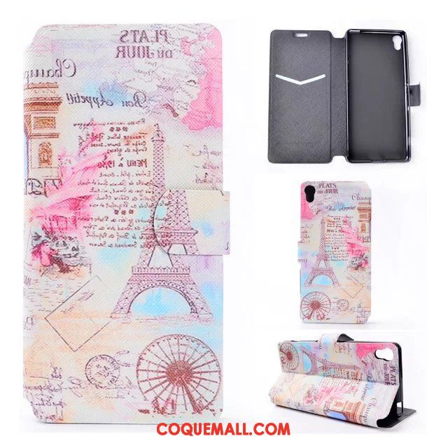 Étui Sony Xperia Xa Bleu Fluide Doux Support, Coque Sony Xperia Xa Téléphone Portable Étui En Cuir