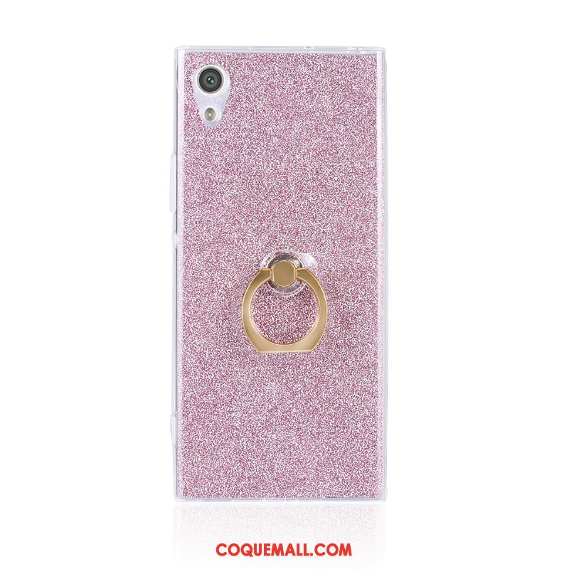 Étui Sony Xperia Xa Noir Incassable Support, Coque Sony Xperia Xa Rose Anneau