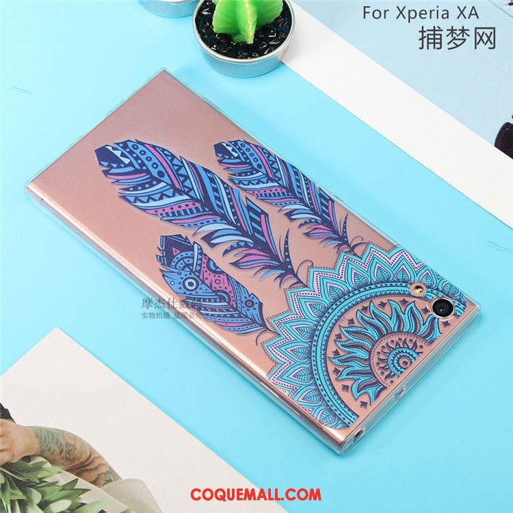 Étui Sony Xperia Xa Peinture Bleu Tout Compris, Coque Sony Xperia Xa Téléphone Portable Très Mince