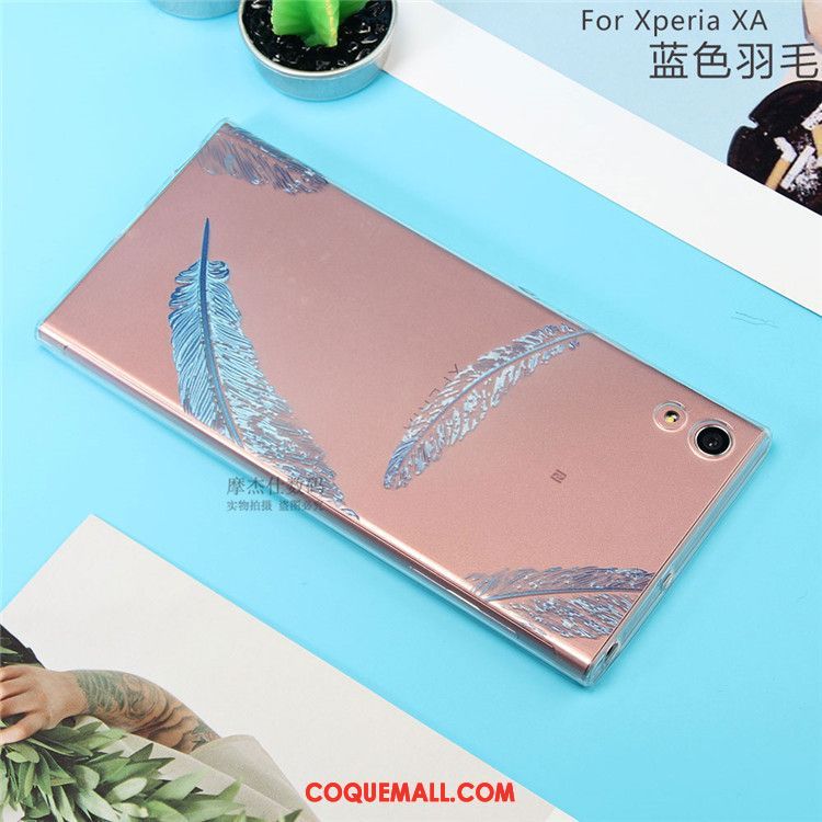 Étui Sony Xperia Xa Peinture Bleu Tout Compris, Coque Sony Xperia Xa Téléphone Portable Très Mince