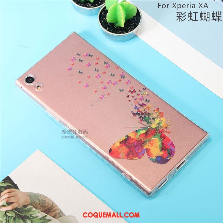 Étui Sony Xperia Xa Peinture Bleu Tout Compris, Coque Sony Xperia Xa Téléphone Portable Très Mince