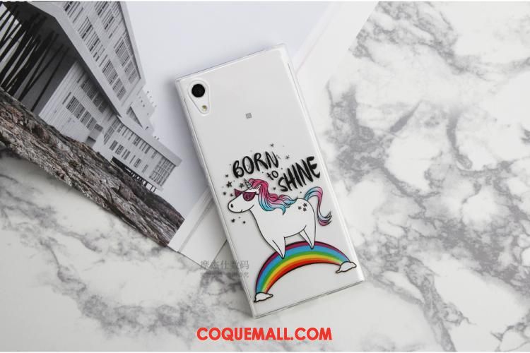 Étui Sony Xperia Xa Rose Dessin Animé Transparent, Coque Sony Xperia Xa Coque En Silicone Très Mince