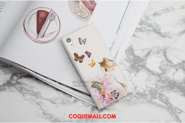 Étui Sony Xperia Xa Rose Dessin Animé Transparent, Coque Sony Xperia Xa Coque En Silicone Très Mince